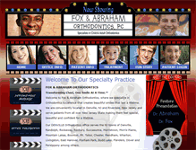 Tablet Screenshot of foxabrahamorthodontics.com